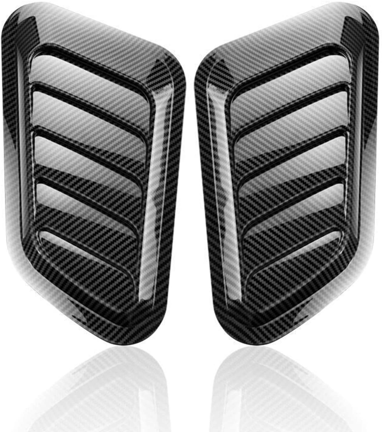 JOLIXIEYE 2PCS ABS Car Universal Decorative Intake Scoops Turbo Bonnet Vent Hood Auto Accessory