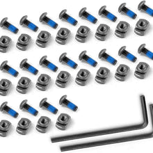 Braudel 20 Pack Unique & Safer Metric Camming T-Nut Replacement Set with Thread Locking Screws, Wrench and Nuts (20 x Screws, 20 x Nuts and 2X Wrench)