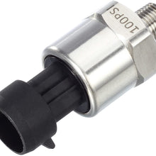 Autex Pressure Transducer/Sender/Sensor 100 Psi Stainless Steel For Oil, Fuel, Air, Water