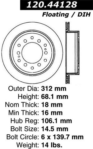 Stoptech 127.44128L Auto Part