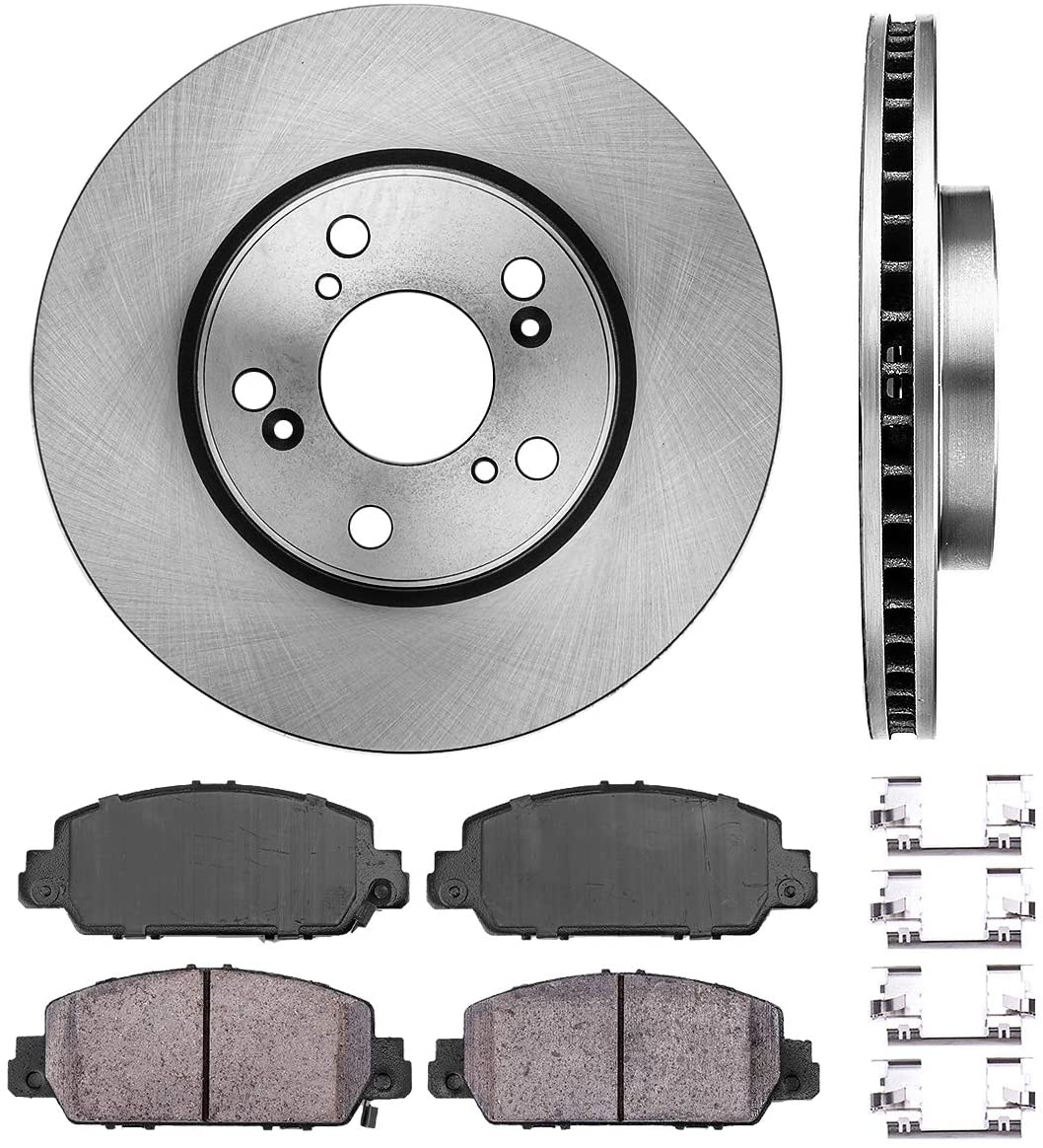 CRK14395 FRONT Premium Grade OE 292.76 mm [2] Rotors Pair Set + Low Dust Ceramic Brake Pads