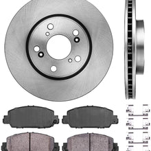 CRK14395 FRONT Premium Grade OE 292.76 mm [2] Rotors Pair Set + Low Dust Ceramic Brake Pads