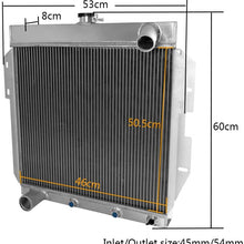 Aluminum Racing Cooling Radiator 1955-1957 1956 Replacement For FORD THUNDERBIRD Y-BLOCK V8