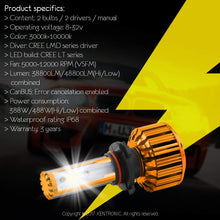 XENTRONIC H11 LED Headlight Foglight Bulb for any H11(H8/H9/H16) Halogen Headlight Bulb upgrade to LED (1 pair, Cool White)