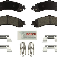 Bosch BE834H Blue Disc Brake Pad Set with Hardware for Select Full-Size Cadillac, Chevrolet, and GMC Trucks and SUVs - REAR