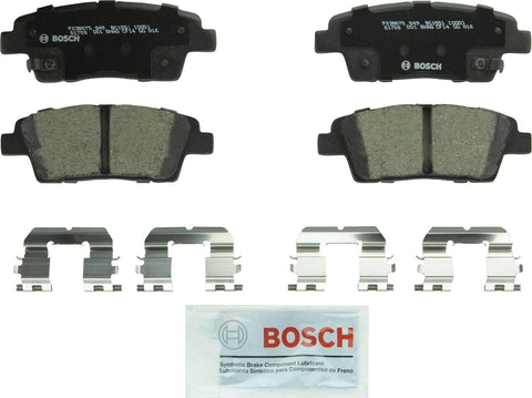 Bosch BC1551 QuietCast Premium Ceramic Disc Brake Pad Set For Genesis: 2017 G80; Hyundai: 2011-2016 Genesis; Kia: 2016-2017 K900; Rear