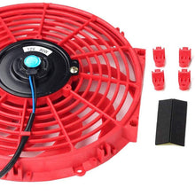 Compatible with 92-00 Honda Civic Dual 3 Row Core Lightweight Performance Aluminum Radiator + 12" Blue Cooling Fan