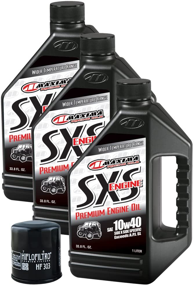 MaximaHiflofiltro SXSPEOCK002 SXS Premium Side x Side Engine Oil Change Kit for Yamaha Rhino 450/660, 3 L