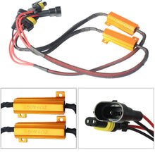 BSLighting Pair HB4 9006 LED DRL Fog Light CANBUS 50W 6Ohm Load Resistors Harness Decoder