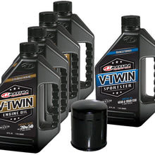 MaximaHiflofiltro VTTOCK19 Complete Engine Oil Change Kit for V-Twin Synthetic Blend Harley Davidson Sportster, 5 Quart