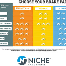 NICHE Brake Pad Kit For Honda Pioneer 700 500 06451-HL1-A01 06452-HL1-A01 06452-HL3-A00 Front Semi-Metallic