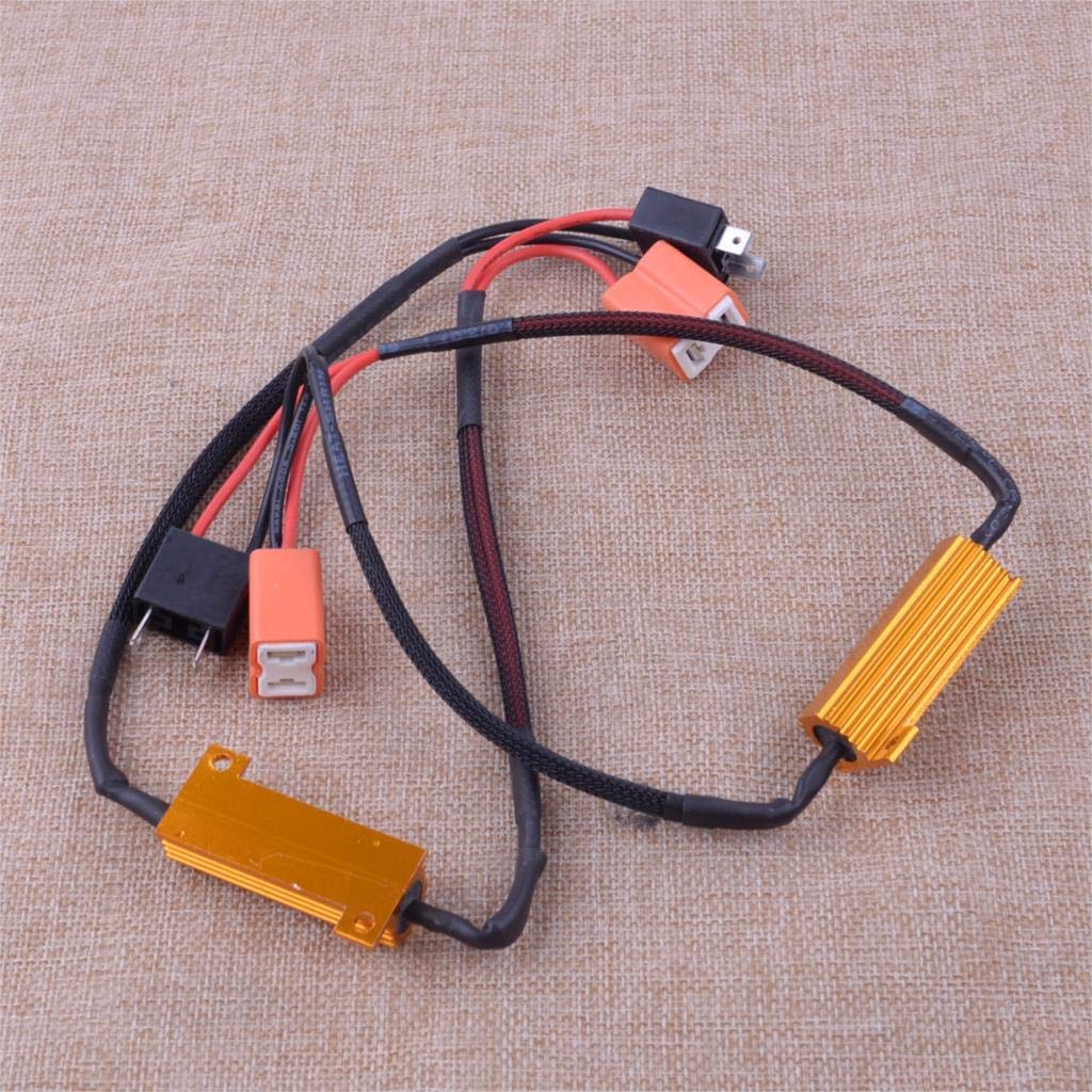 2pcs 12V 2 Pin Error Free 50W H7 Headlight Canbus Load Resistor Decoder Warning Canceller