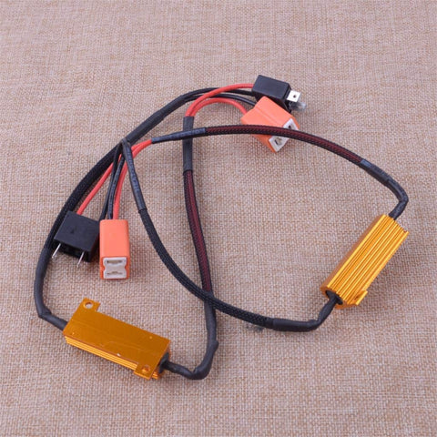 2pcs 12V 2 Pin Error Free 50W H7 Headlight Canbus Load Resistor Decoder Warning Canceller