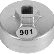 Oil Filter Wrench, Delaman 4 Flutes Cap Oil Filter Wrench Car Socket Remover Tool For A8, 65mm 14