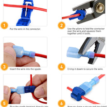 Nilight 50031R 240PCS 240 Pcs/120 Pairs Splice Wire Terminals T-Tap Self-Stripping with Nylon Fully Insulated Male Quick Disconnects Kit, 2 Years Warranty