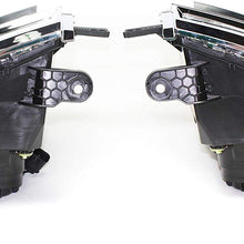 Headlight Assembly Compatible with 2014-2015 Chevrolet Silverado 1500 Halogen Clear Lens Chrome Interior With bulb(s) Pair Driver and Passenger Side