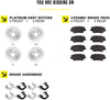 Fit 2014 Nissan Rogue Front Rear HartBrakes Blank Brake Rotors Kit+Ceramic Brake Pad