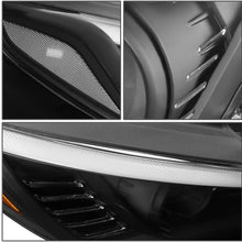 DNA MOTORING Black/Clear HL-OH-HSON15-BK-CL1 Factory Style Front Bumper Projector Headlight Lamp Set