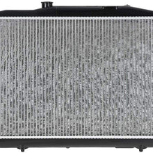 DNA MOTORING OEM-RA-2911 Aluminum Core Radiator [for 05-07 Honda Accord 2.4L at],Black / Metallic