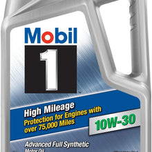 Mobil 1 (120770) High Mileage 10W-30 Motor Oil - 5 Quart