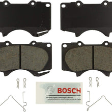 Bosch BE976H Blue Disc Brake Pad Set with Hardware for Select Lexus, Mitsubishi, and Toyota Trucks and SUVs - FRONT