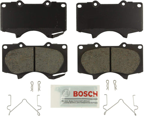 Bosch BE976H Blue Disc Brake Pad Set with Hardware for Select Lexus, Mitsubishi, and Toyota Trucks and SUVs - FRONT