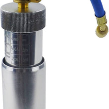 Wisepick Hand Turn AC Oil and Dye Injector for R-134a Refrigerant 1/4" SAE,With Ball Valve Switch