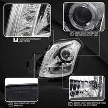 Autozensation For Cadillac CTS Chrome Halo Projector LED Headlights Pair