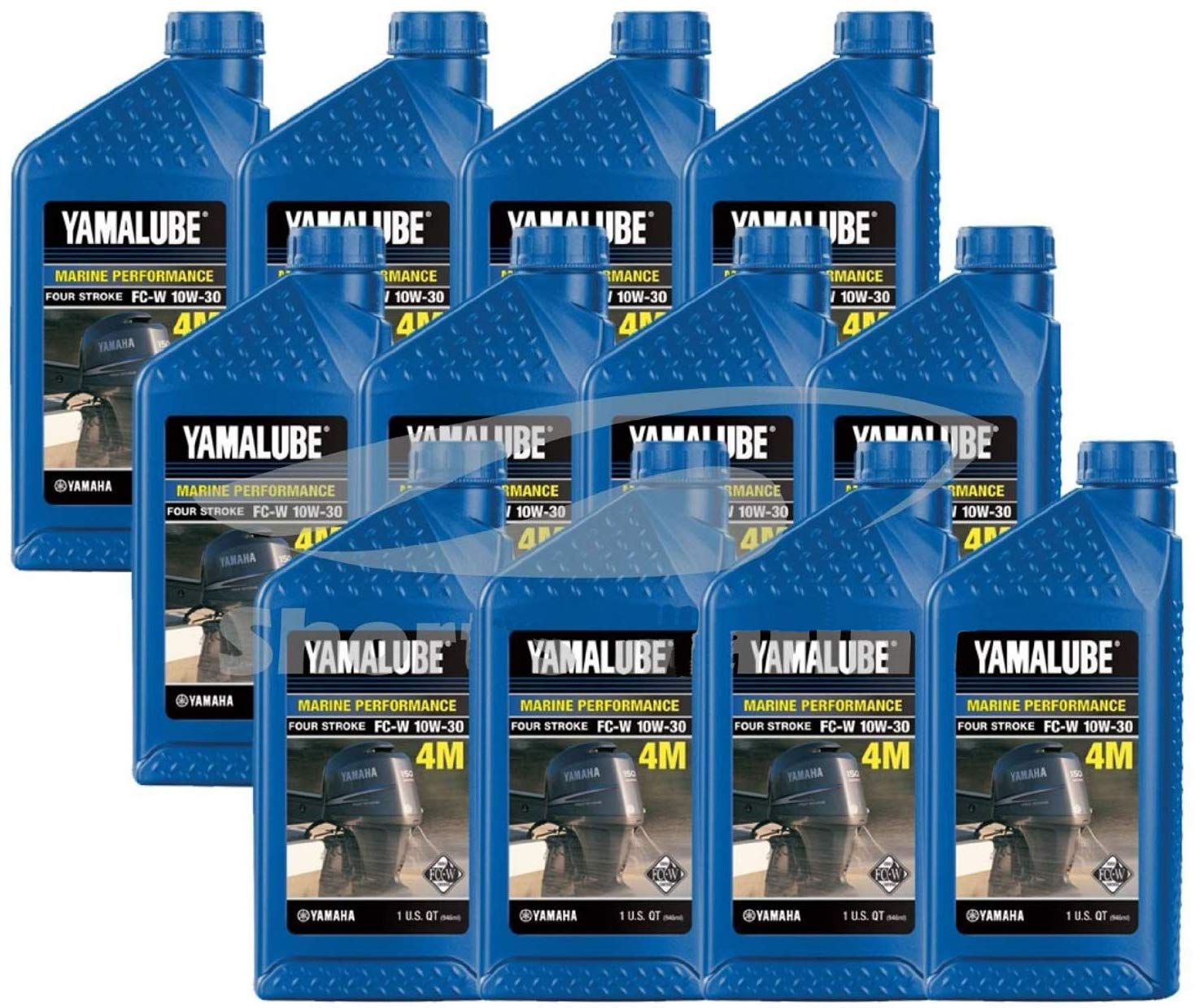 Yamaha 4-Stroke Engine Oil Case of (12) Quarts