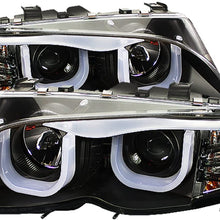 Spyder Auto PRO-YD-BMWE4602-4D-3DDRL-BK Black Projection Headlight