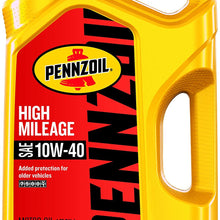 Pennzoil 550045217-3PK 10W-40 High Mileage Motor Oil (SN) 5Qt. Jug 3pk., 5 Quart