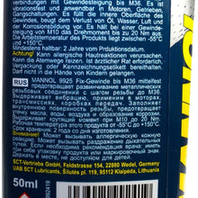 MANNOL Blue Threadlocker Medium Strength Anaerobic 50ml