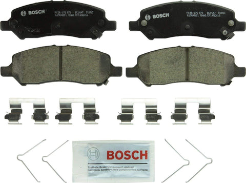 Bosch BC1647 QuietCast Premium Ceramic Disc Brake Pad Set For 2013-2016 Dodge Dart; Rear