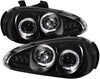 Spyder 5011503 Mazda MX3 92-96 Projector Headlights - LED Halo - LED (Replaceable LEDs) - Black - High H1 (Included) - Low H1 (Included) (Black)