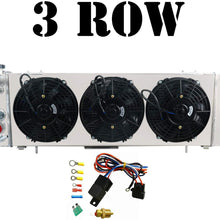 ALLOYWORKS 3 Row All Aluminum Radiator+3 X 9" Fans Shroud+Relay For 1991-2001 Jeep Cherokee XJ/Comanche Series 2.5 4.0L AT/MT
