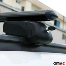 OMAC Automotive Exterior Accessories Roof Rack Crossbars | Aluminum Black Roof Top Cargo Racks | Luggage Ski Kayak Bike Carriers Set 2 Pcs | Fits Volkswagen Atlas Cross Sport 2020-2021