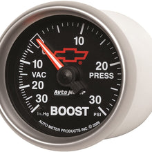 Auto Meter 3603-00406 GM Performance Parts Red 2-1/16" 30 in Hg-30 PSI Mechanical Boost-Vacuum Gauge