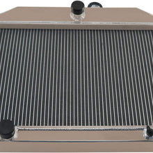 ALLOYWORKS 2 Row Aluminum Radiator For Jeep Willys 2.2L L4 2.6L L6 GAS 1951 1952 1953