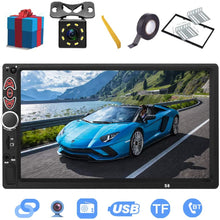 Double Din Car Stereo-7 inch Touch Screen double din car radio,Compatible with BT TF USB MP5/4/3 Player FM ,Support Backup Rear View Camera, Mirror Link ,Caller ID, Upgrade The Latest Version