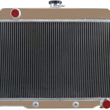 CoolingSky 55MM 3 Row Core Aluminum Radiator for 1972-86 Jeep CJ5 CJ6 CJ7 w/GM Chevy SBC Engine Conver.