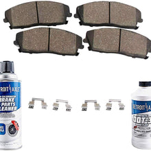 Detroit Axle - Front Ceramic Pads w/Hardware Brake Cleaner Fluid for 2006-2012 Ford Fusion - [2007-2012 Lincoln MKZ] - 2006-2013 Mazda 6 - [2006-2011 Mercury Milan] - See Fitment