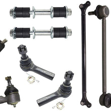 Detroit Axle - 13PC Upper & Lower Ball Joint, Front & Rear Sway Bar, Inner & Outer Tie Rod, Center Link Kit for 2000 2001 2002 2003 2004 Nissan Xterra