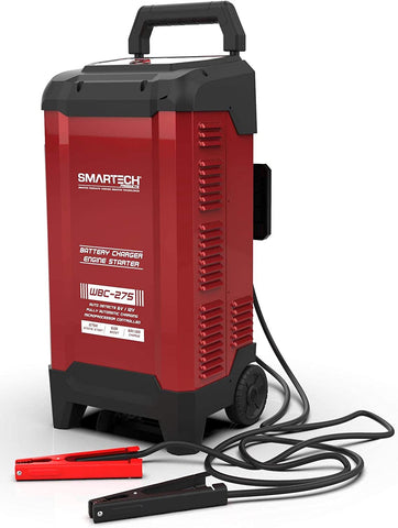 Smartech WBC-275 6V/12V Wheel Automotive Battery Charger | 275A Engine Start | 60A Boost | 6A<>2A Charge | Digital Display - Built in Microprocessor for Safe Charging