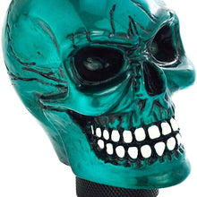 Bashineng Skull Gear Shifter Handle, Devil Head Shape Auto Car Stick Shift Knob Fit Most Manual Transmissions (Gold)