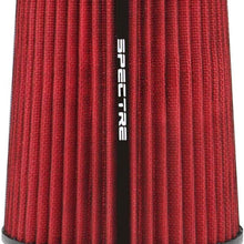 Spectre Universal Clamp-On Air Filter: High Performance, Washable Filter: Round Tapered; 4 in (102 mm) Flange ID; 9 in (229 mm) Height; 6 in (152 mm) Base; 5.125 in (130 mm) Top, SPE-HPR9889