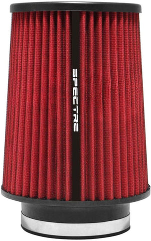 Spectre Universal Clamp-On Air Filter: High Performance, Washable Filter: Round Tapered; 4 in (102 mm) Flange ID; 9 in (229 mm) Height; 6 in (152 mm) Base; 5.125 in (130 mm) Top, SPE-HPR9889