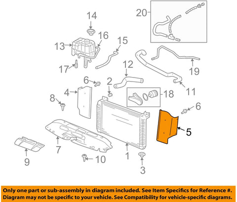 Genuine GM 15034805 Radiator Air Baffle