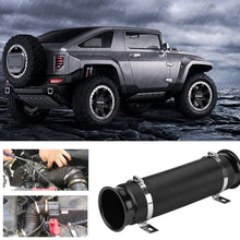Qiilu Air Intake Tube Cleaner Hose 3inch Universal Cold Air Intake Inlet Pipe Kit Black Flexible Air Duct Hose