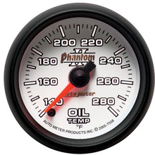 Auto Meter 7556 Phantom II 2-1/16" 140-280 F Full Sweep Electric Oil Temperature Gauge
