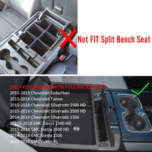 ROCCS Wireless Charger Center Console Insert Organizer Tray for GMC Sierra Yukon Chevy/Chevrolet Silverado Tahoe Suburban 2014-2018 Armrest Storage Box Compartment